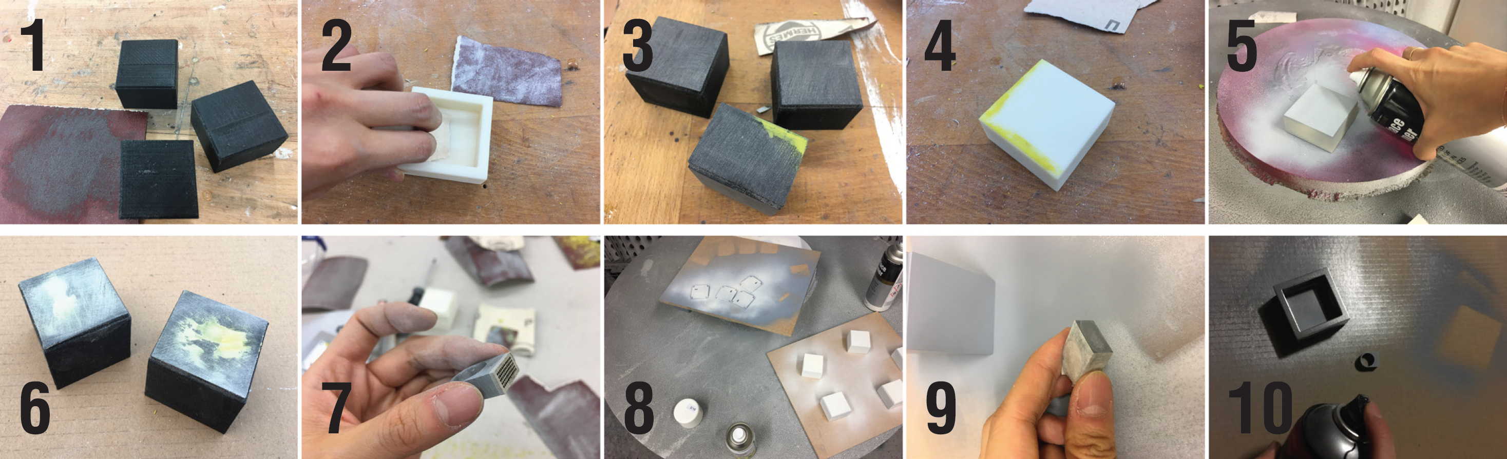 Material testing steps